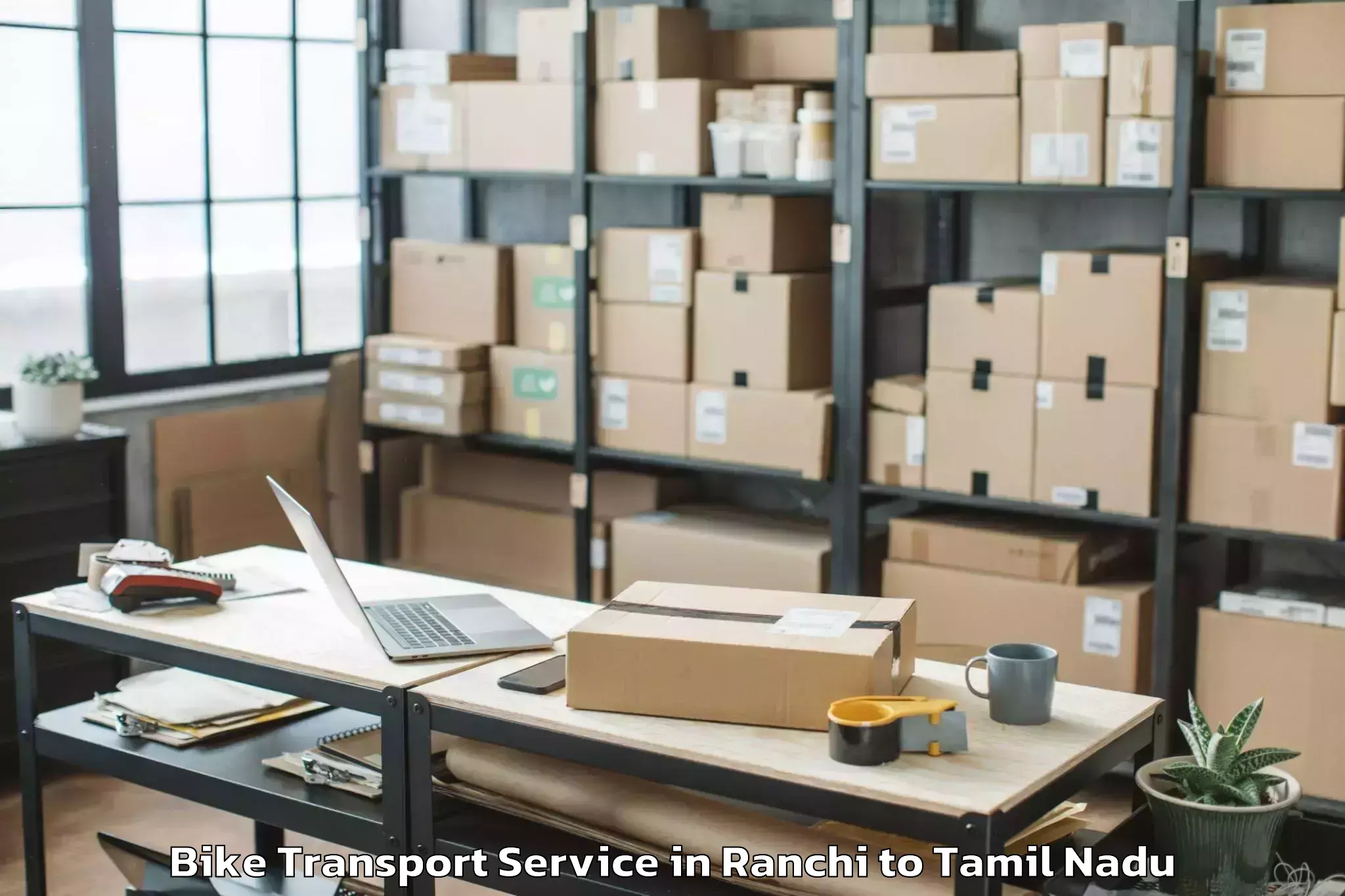 Professional Ranchi to Sendurai Bike Transport